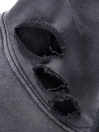 Hand-Frayed Monkey Washed Hoodie