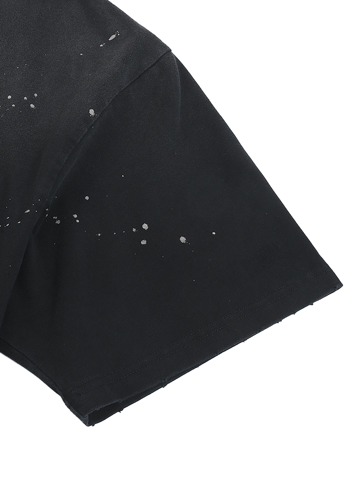 Hand-Frayed Paint Splattered T-Shirt