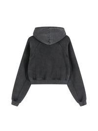 Snow Washed Cropped Hoodie