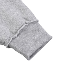 Half-Zip Rolled Edge Fleece Sweatshirt