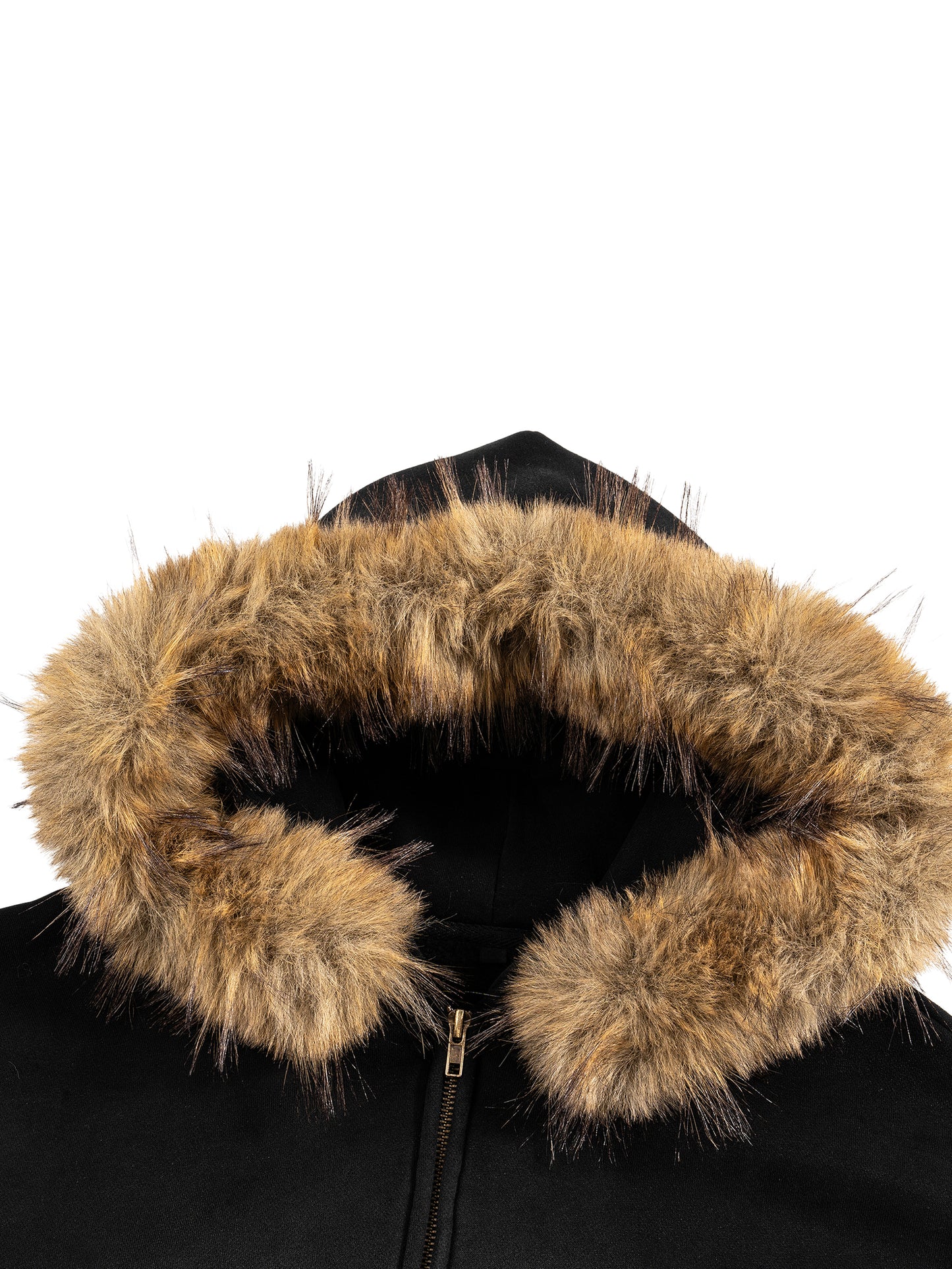Women's Boxy Detachable Fur Hoodie