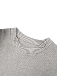 Men's Distressed Ripped Crewneck Sweater