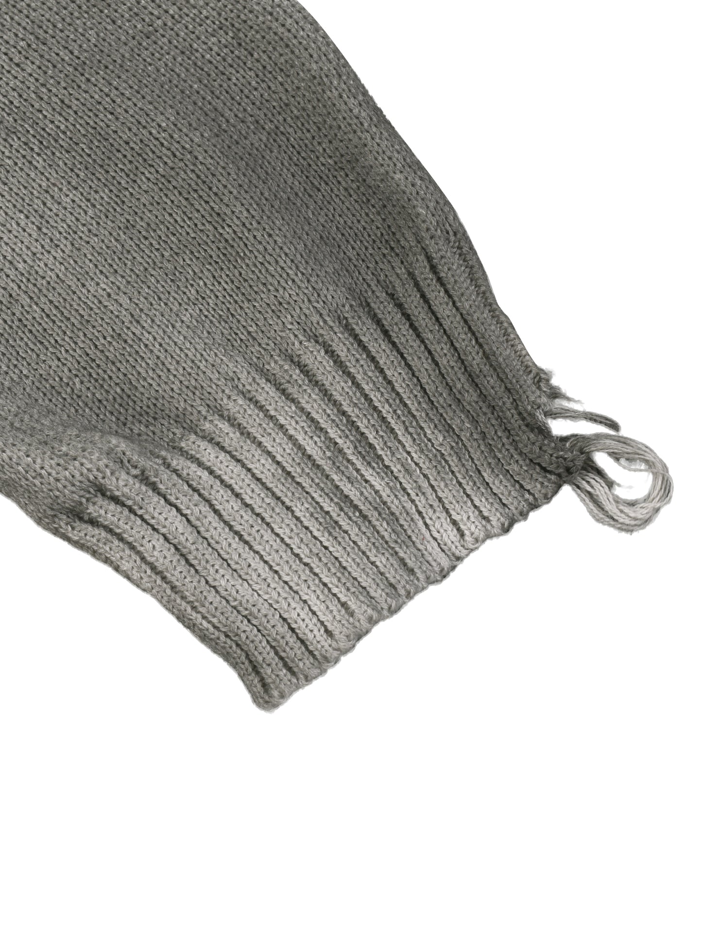 Men's Distressed Ripped Crewneck Sweater