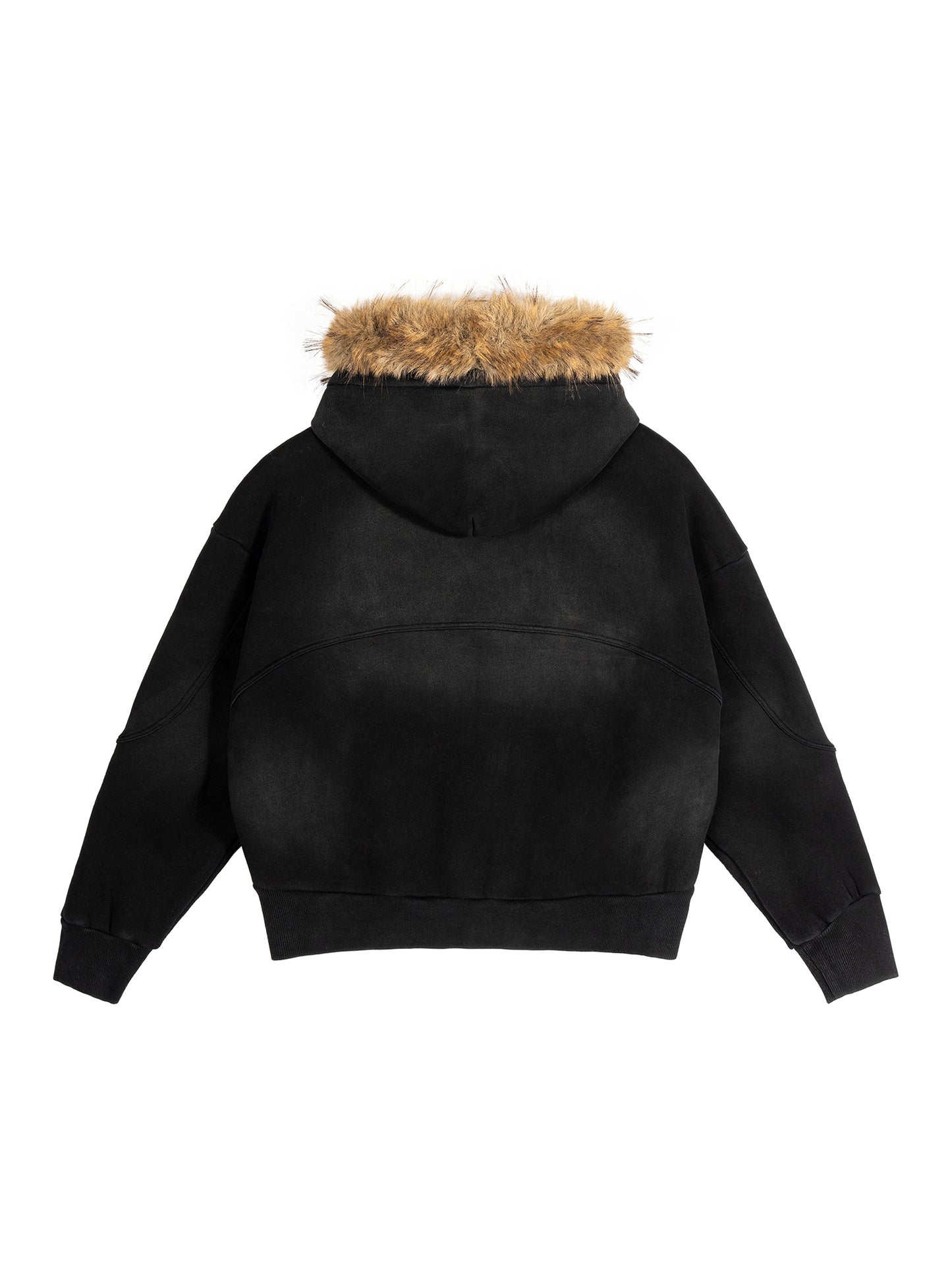 Men's Boxy Detachable Fur Hoodie