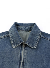 Men’s Vintage Wash Zip Up Denim Jacket