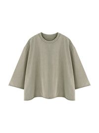 Men’s Mineral Wash Raw Hem Boxy T-Shirt